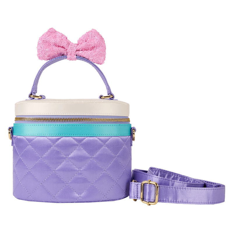 Loungefly Disney Daisy Duck 85th Anniversary Sequin Quilted Crossbody Bag