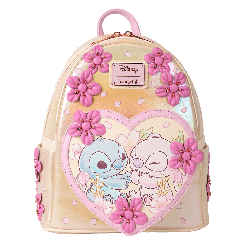 Funko Disney - Lilo & Stitch - Loungefly Stitch & Angel Cherry Blossom Heart Mini Backpack