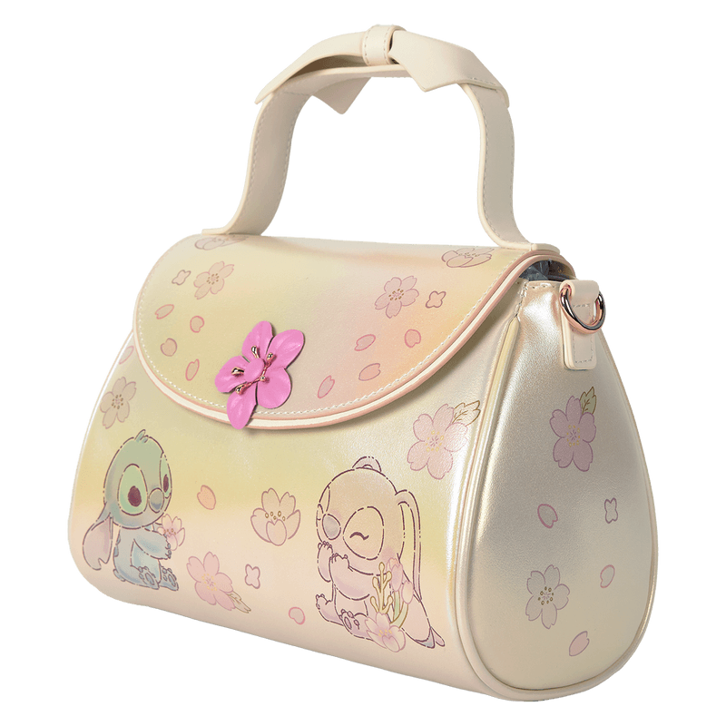Produktbild Loungefly Disney Stitch & Angel Cherry Blossom Bow Handle Crossbody Bag 7 von 7
