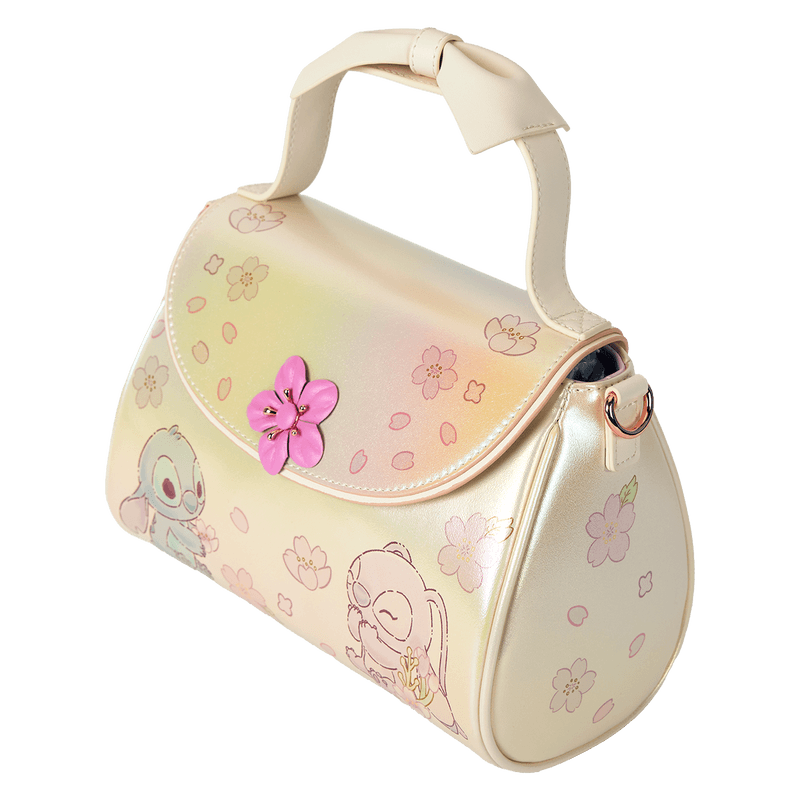 Produktbild Loungefly Disney Stitch & Angel Cherry Blossom Bow Handle Crossbody Bag 6 von 7