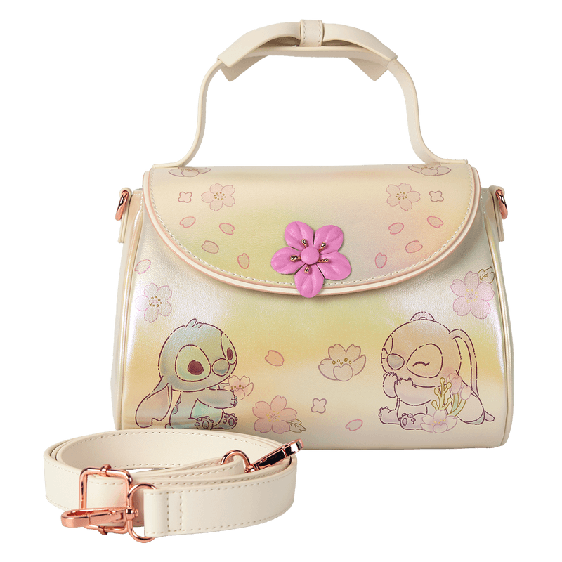 Produktbild Loungefly Disney Stitch & Angel Cherry Blossom Bow Handle Crossbody Bag 4 von 7