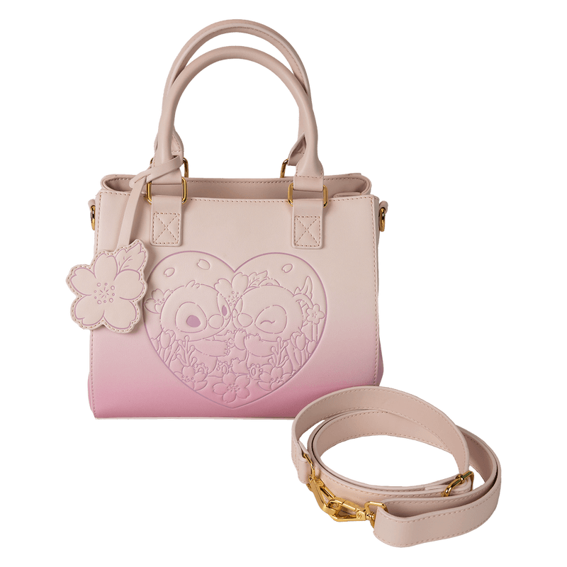 Produktbild Loungefly Disney Stitch & Angel Cherry Blossom Heart Crossbody Bag 5 von 9