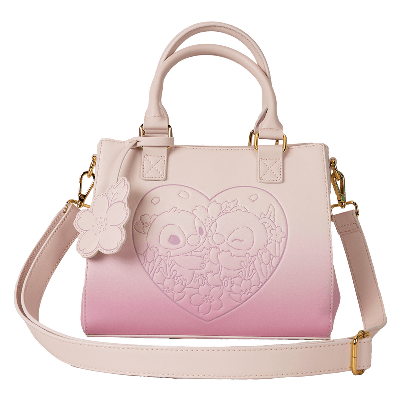 Produktbild Loungefly Disney Stitch & Angel Cherry Blossom Heart Crossbody Bag 4 von 9
