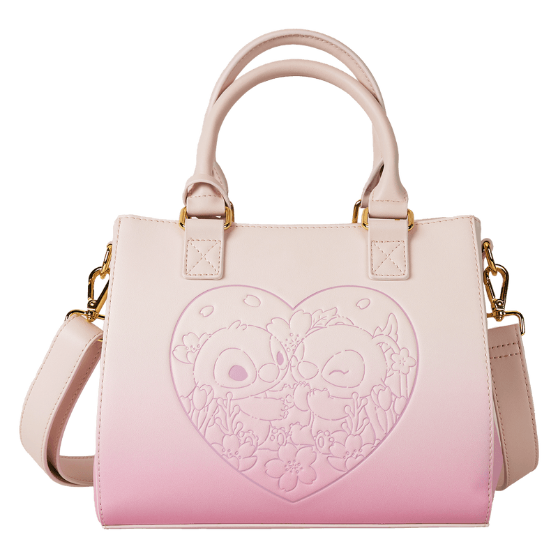 Produktbild Loungefly Disney Stitch & Angel Cherry Blossom Heart Crossbody Bag 3 von 9