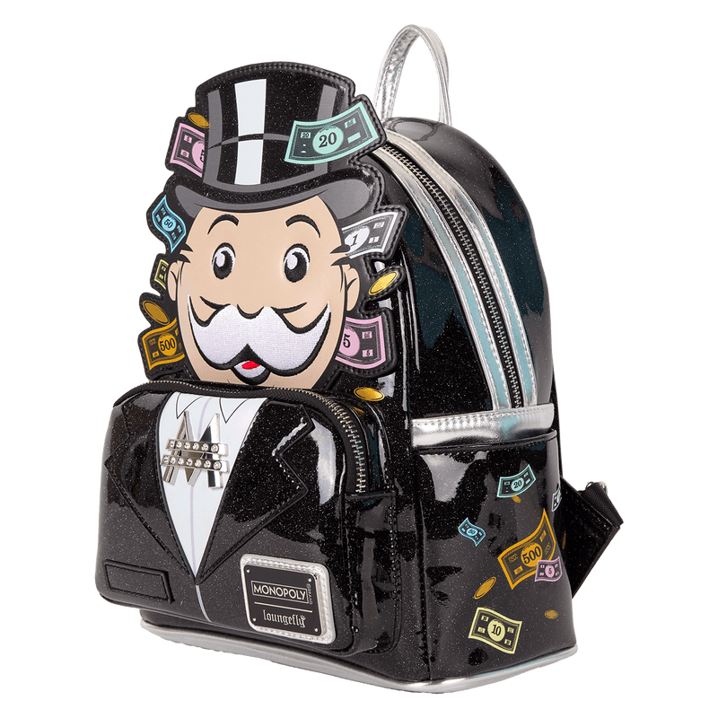 Produktbild Loungefly Monopoly 90th Anniversary Pennybags Glitter Cosplay Mini Backpack 6 von 6