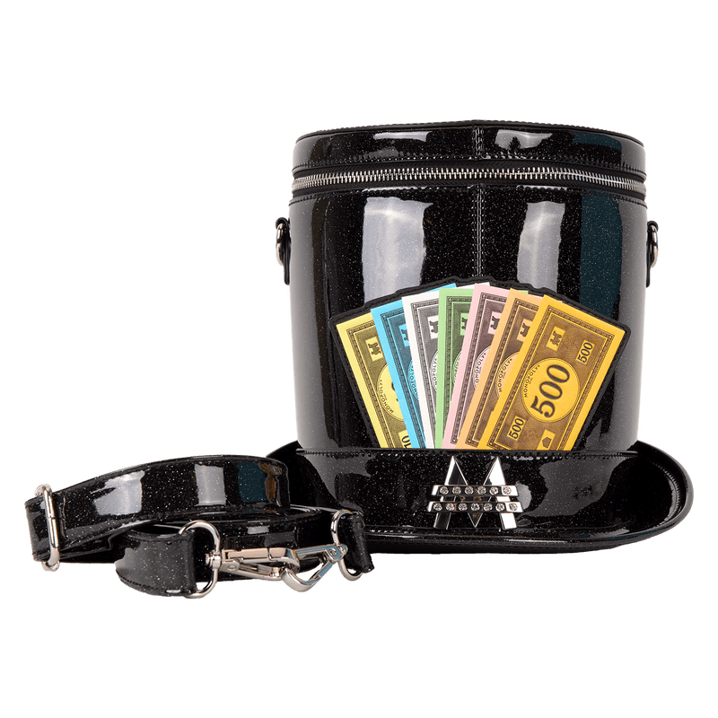 Produktbild Loungefly Monopoly 90th Anniversary Top Hat Glitter Figural Crossbody Bag 2 von 2