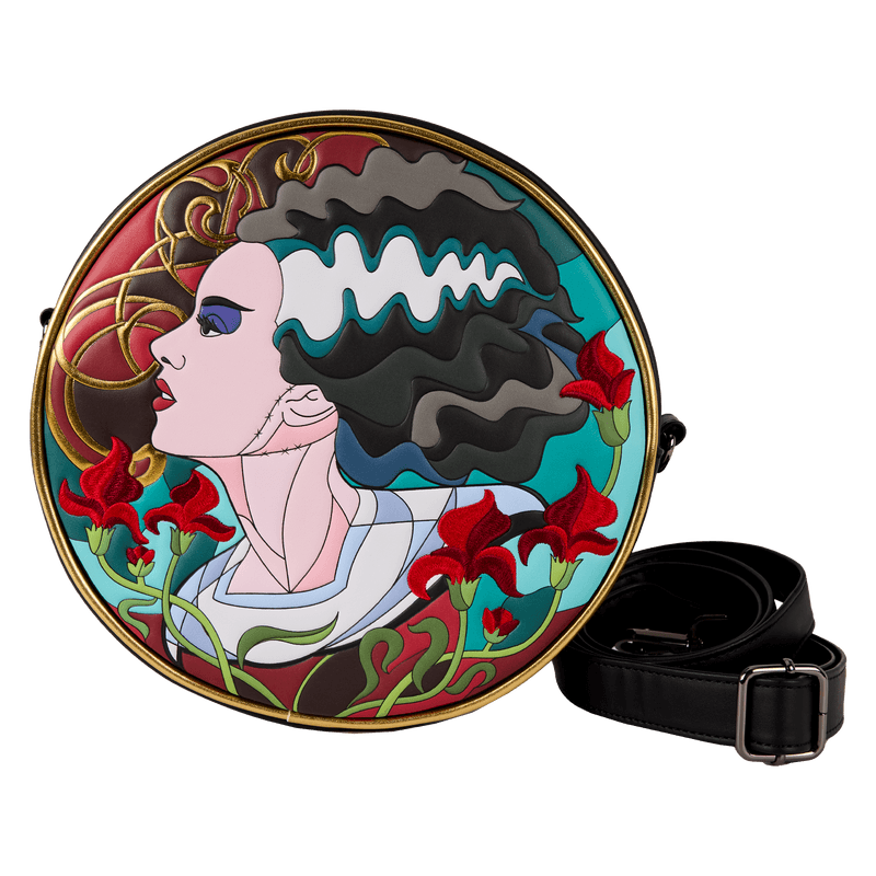 Loungefly Universal Monsters The Bride Of Frankenstein Stained Glass Crossbody Bag