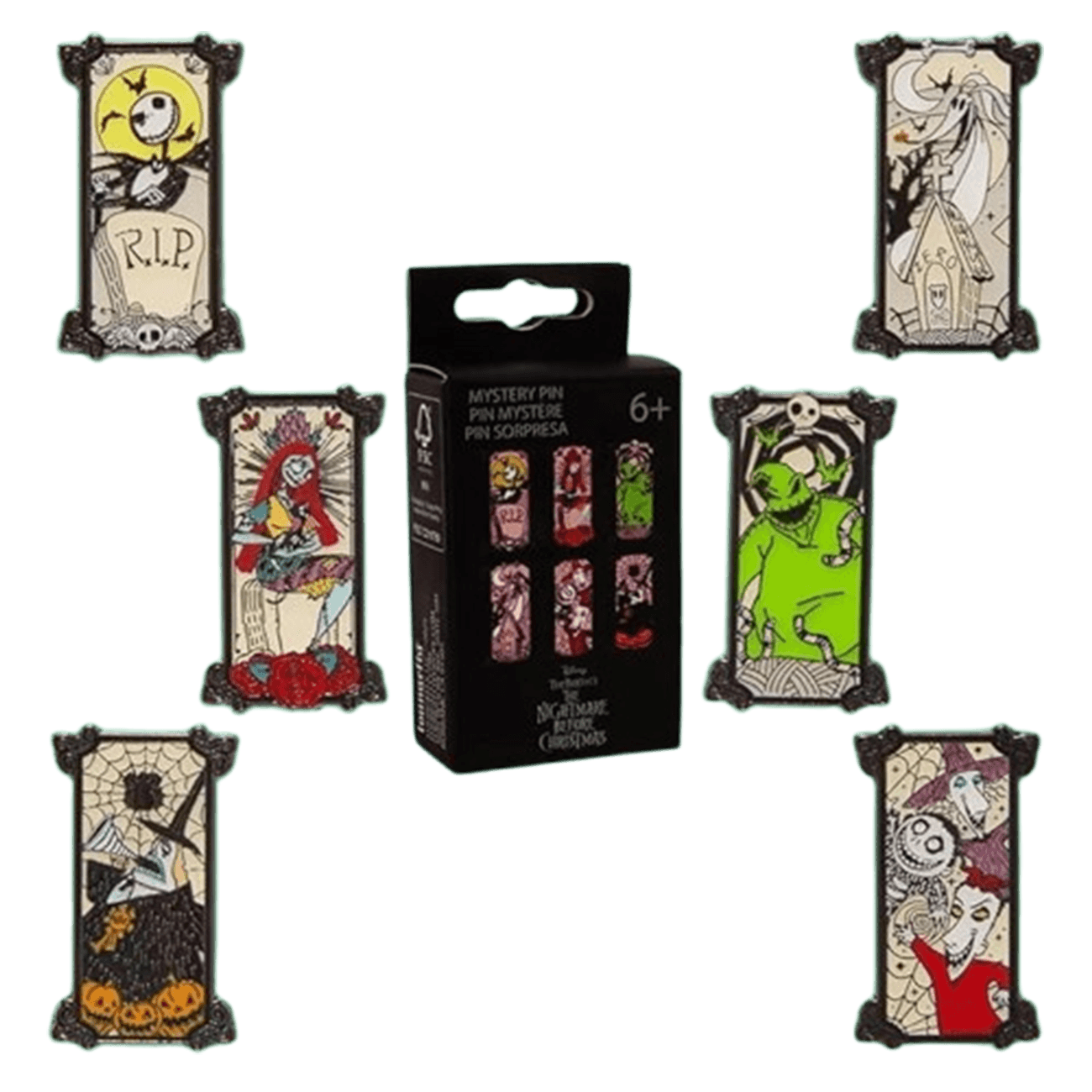 Loungefly Disney The Nightmare Before Christmas Portrait Style Mystery Box Pin, sortiert, 1 Stück