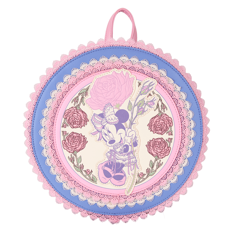 Loungefly Minnie Mouse Floral and Lace Mini Backpack