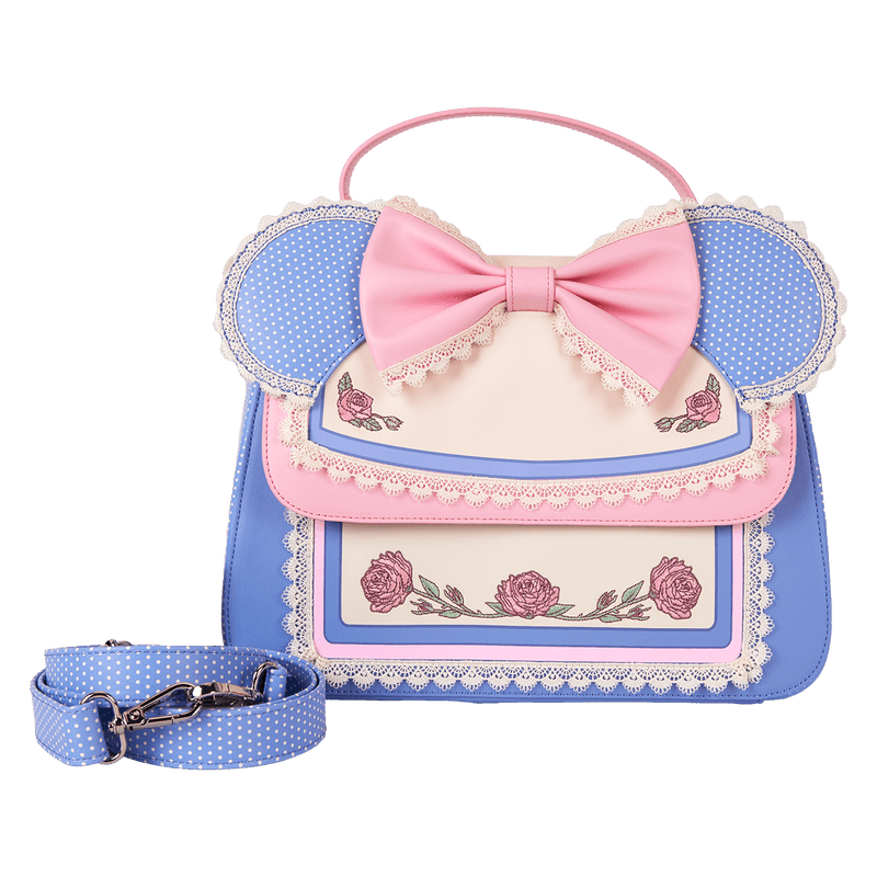 Loungefly Disney Minnie Mouse Floral and Lace Crossbody Bag