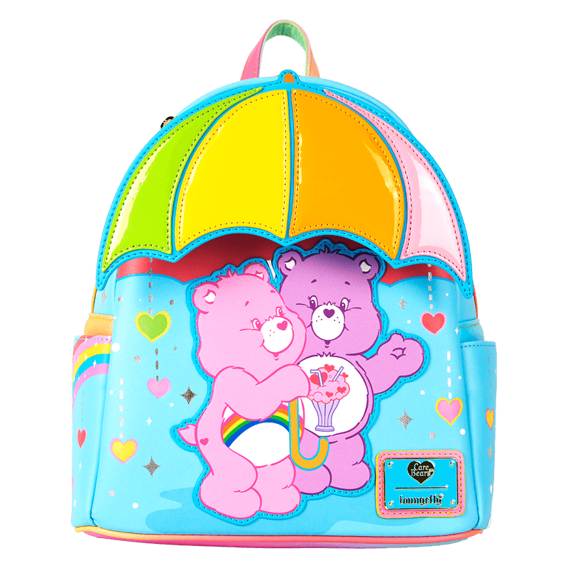Loungefly Care Bears Cheer Bear & Share Bear Rainbow Umbrella Mini Backpack