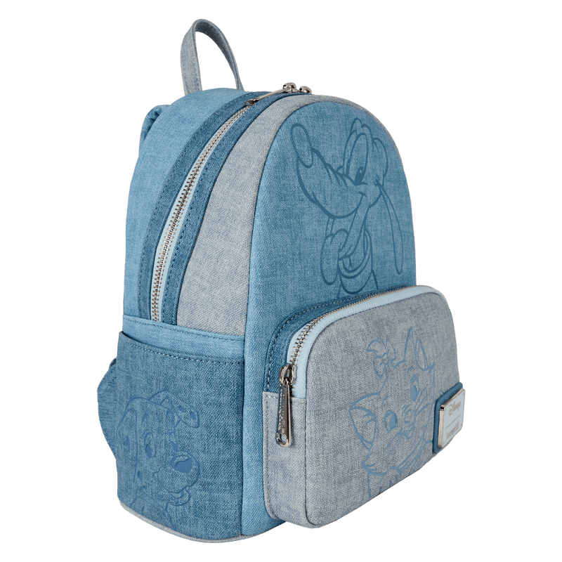 Produktbild Loungefly Disney Dogs & Cats Faux Denim Mini Backpack 4 von 5