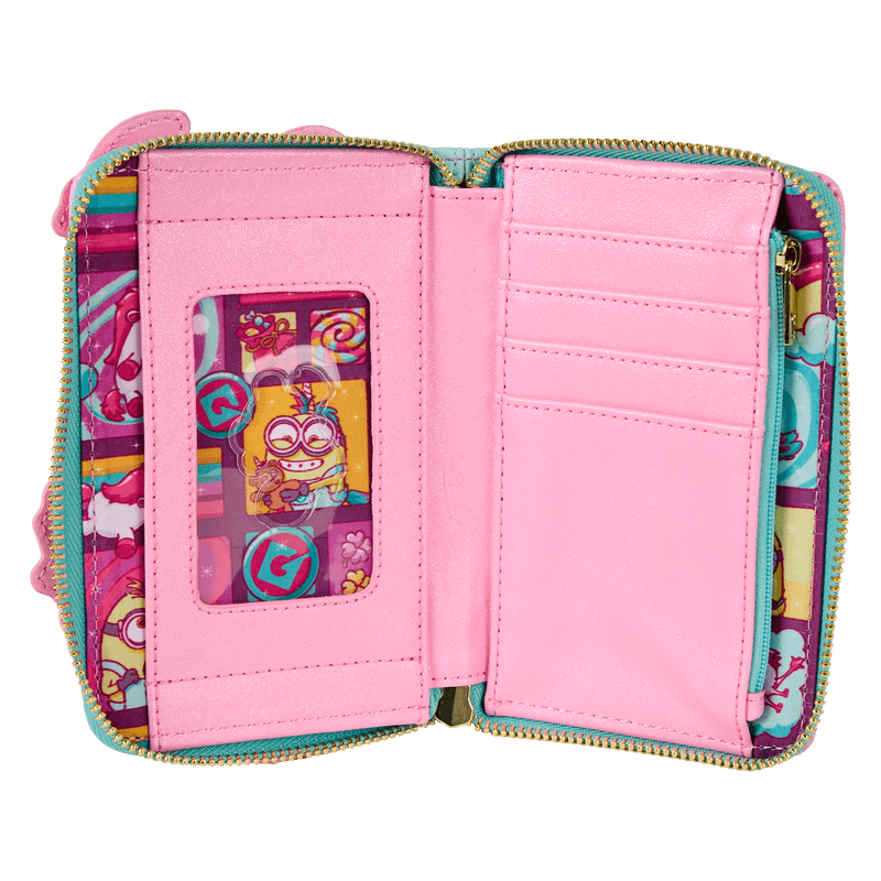 Produktbild Loungefly Minions Fluffy Unicorn Rainbow Glitter Zip Around Wallet 2 von 6