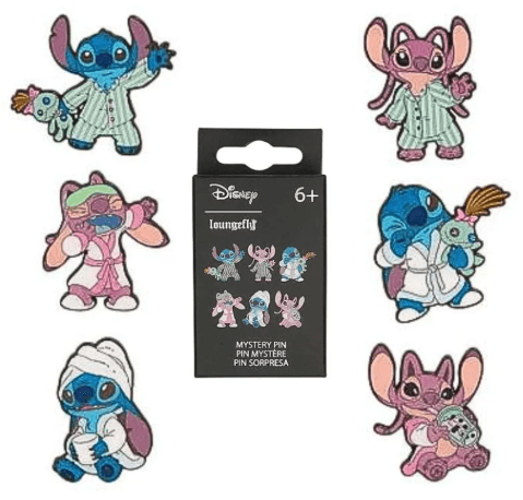Loungefly Stitch & Angel Bedtime Disney Blind Box Mystery Pins, sortiert, 1 Stück