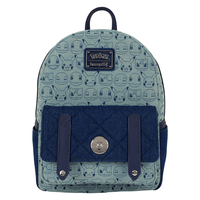 Loungefly Pokémon Faux Denim All-Over Print Mini Backpack