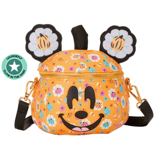 Loungefly Disney Mickey Mouse Candy Pumpkin Crossbody Bag