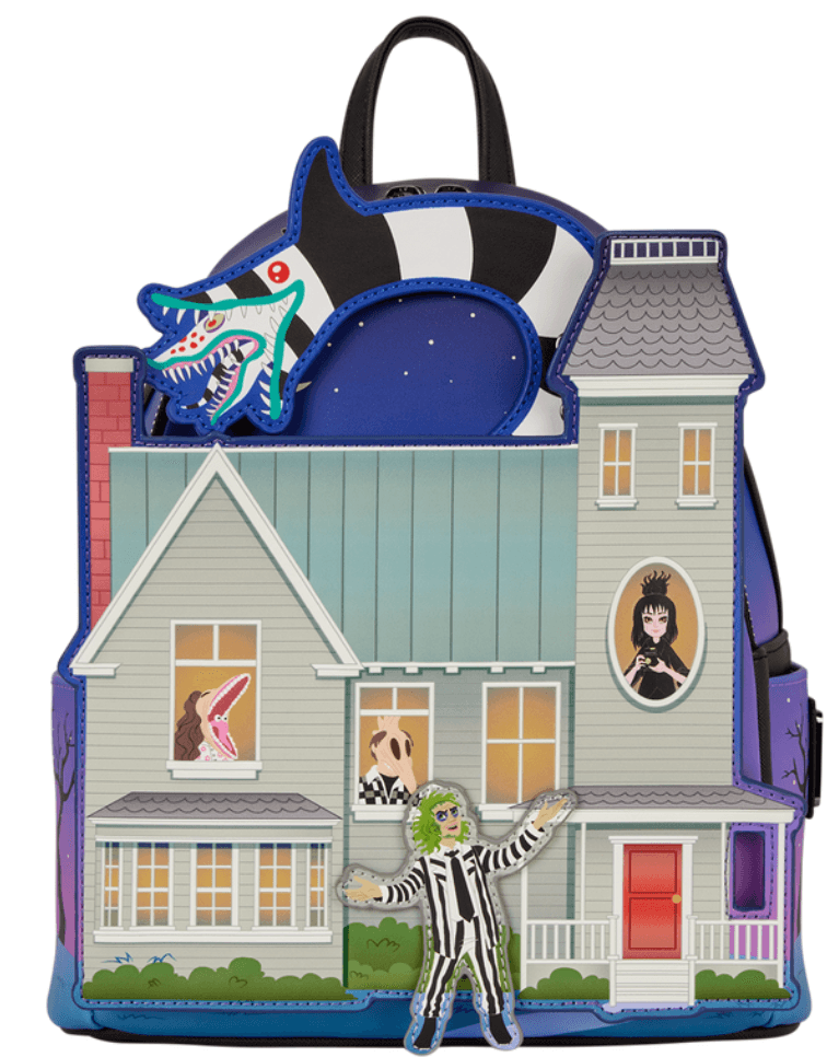 Loungefly Beetlejuice Deetz House Glow Mini Backpack