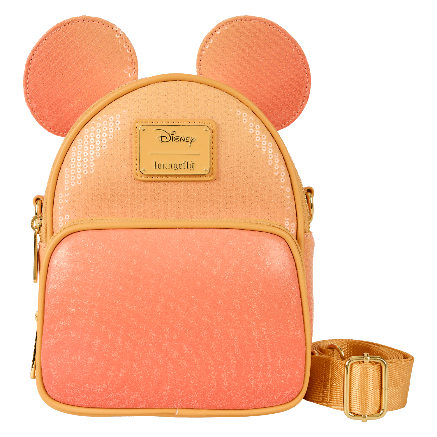 Loungefly - Disney Mickey Mouse Glitter Sequin Convertible Mini Backpack & Crossbody Bag