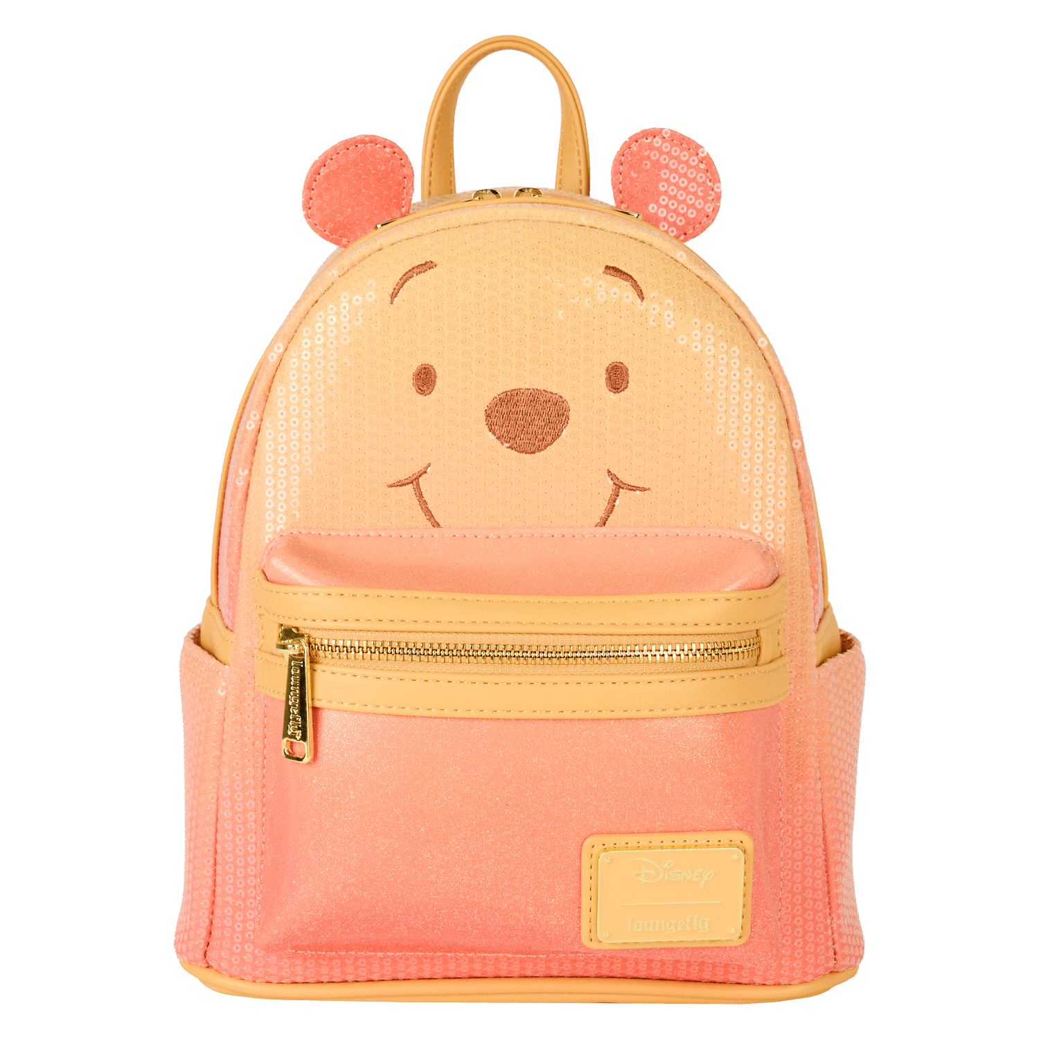 Loungefly Disney Winnie the Pooh Cosplay Mini-Rucksack mit Pailletten & Glitzer