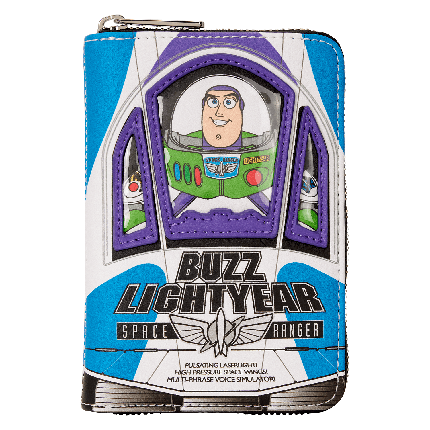 Loungefly Pixar Toy Story 30th Anniversary Buzz Lightyear Glow Zip Around Wallet