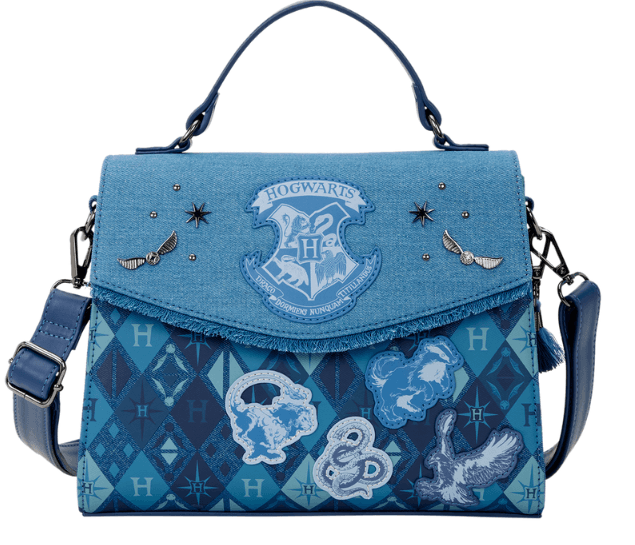 Loungefly Harry Potter Hogwarts Denim Crossbody Bag