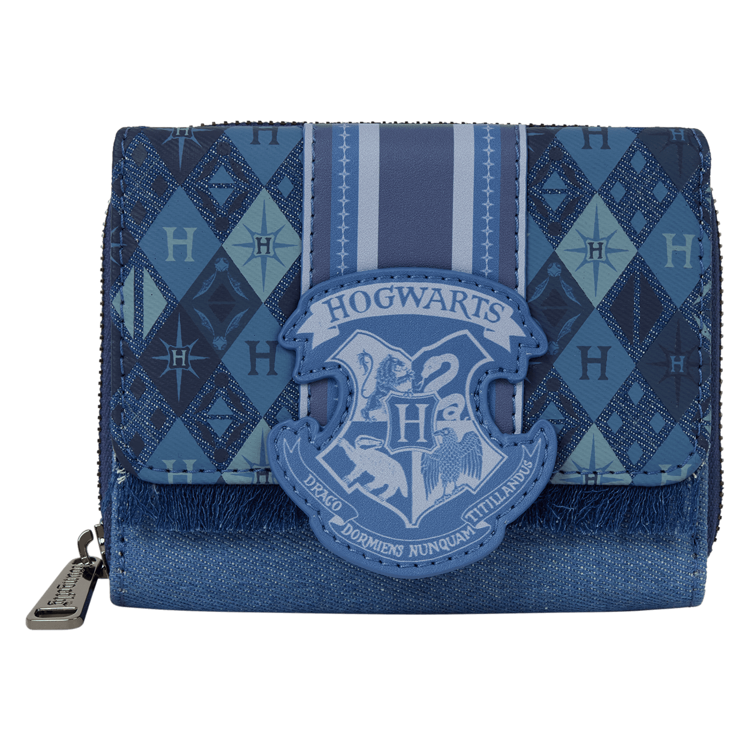 Loungefly Harry Potter Hogwarts Denim Tri-fold Geldbeutel