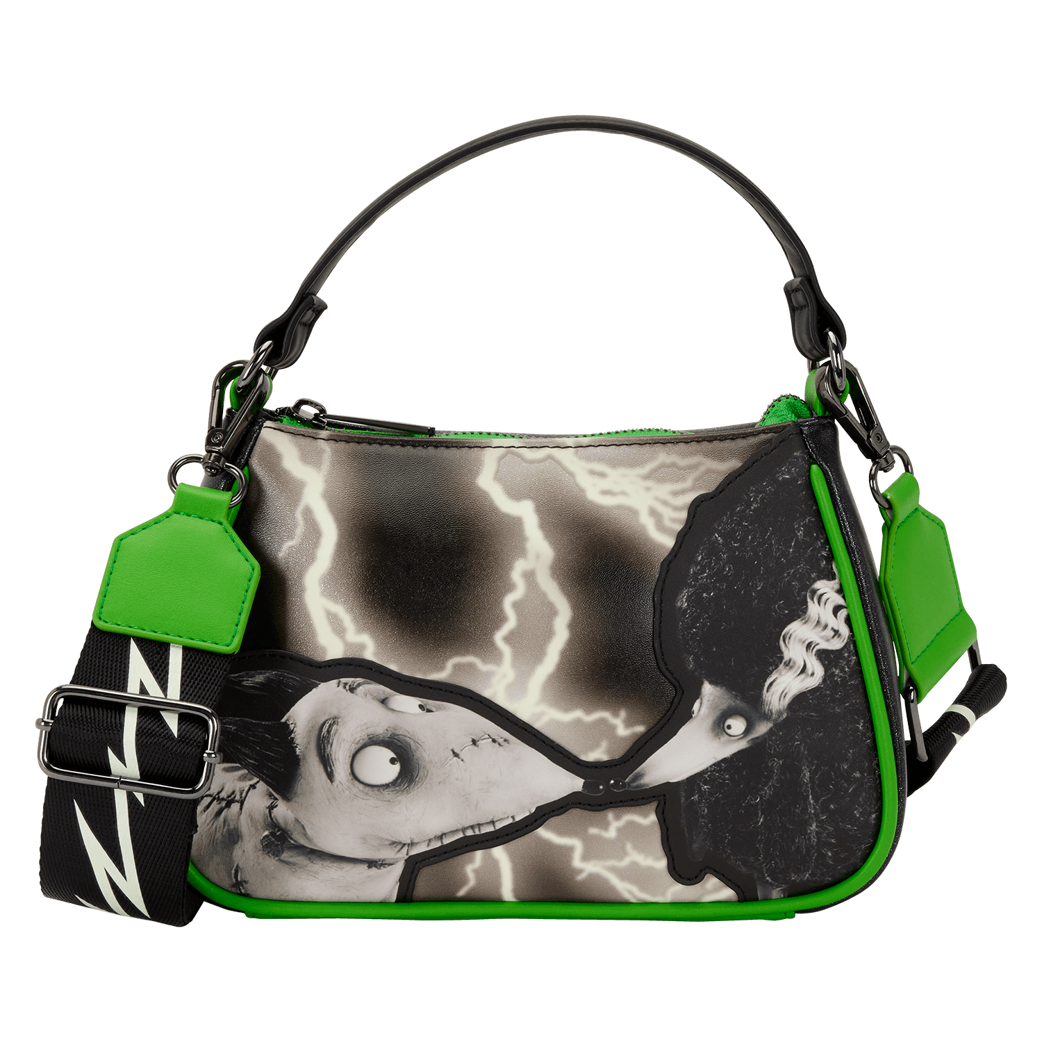 Loungefly Disney Frankenweenie Sparky & Persephone Glow Crossbody Bag