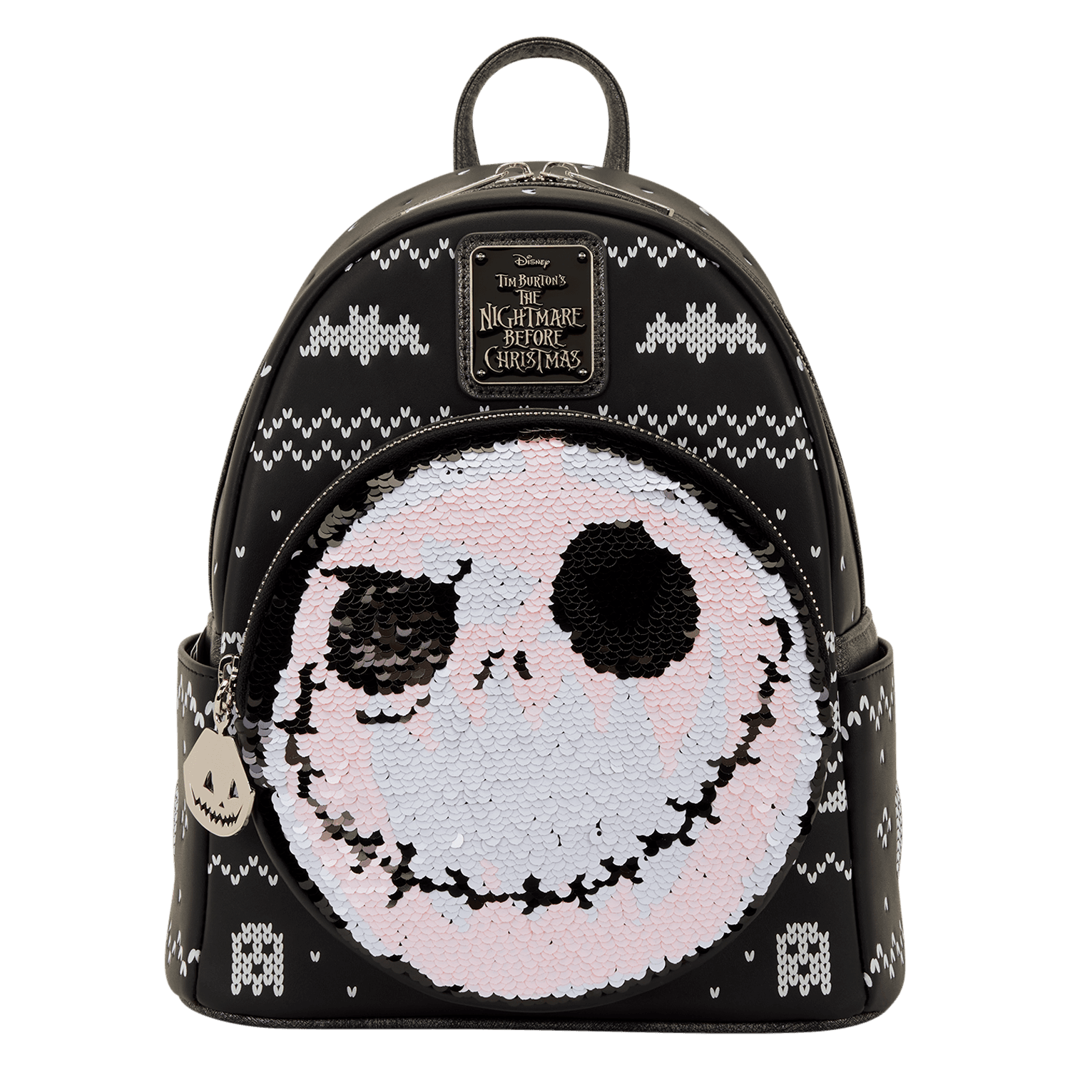 Loungefly Disney The Nightmare Before Christmas Jack Skellington Reversible Sequins Mini Backpack