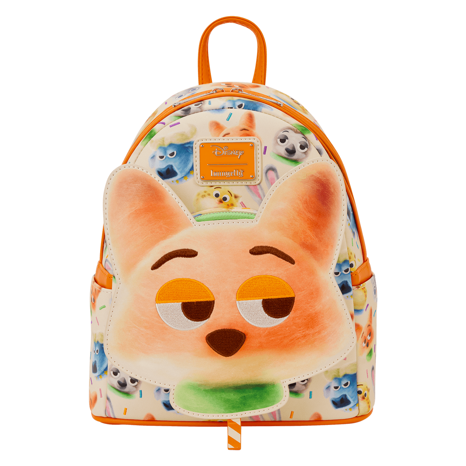 Loungefly Disney Zootopia 2 Nick Wilde Cotton Candy Cosplay All-Over Print Mini Backpack