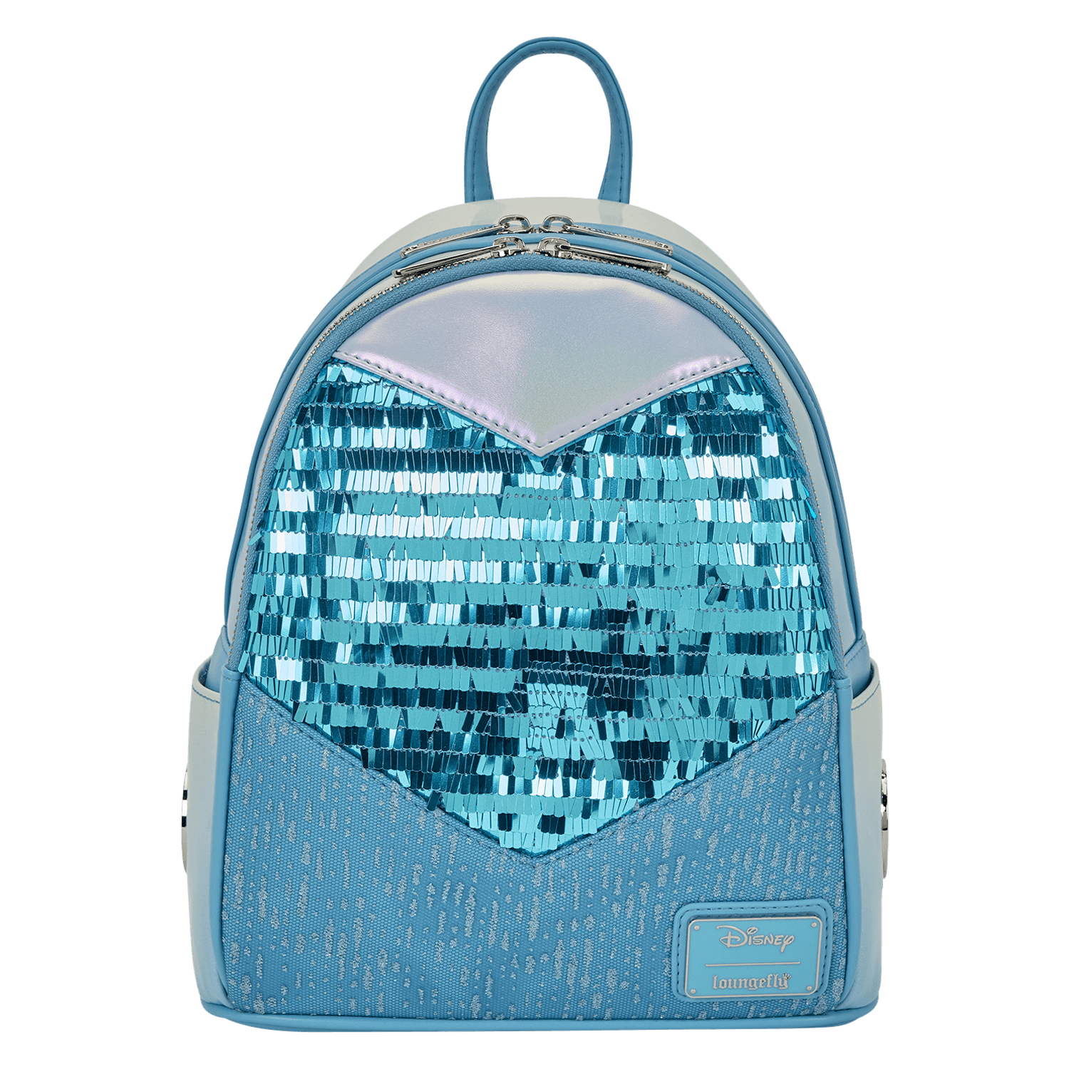 Loungefly Disney Frozen Princess Elsa Glitter Sequin Cosplay Mini Backpack