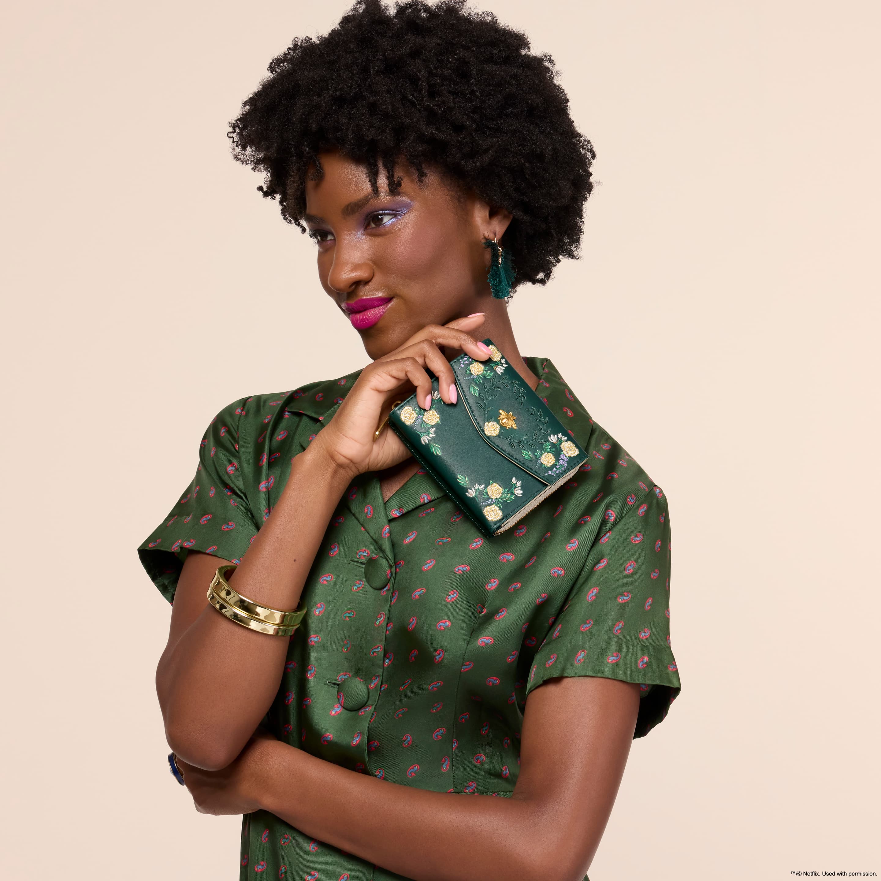 Loungefly Bridgerton Floral Zip-Around Portemonnaie