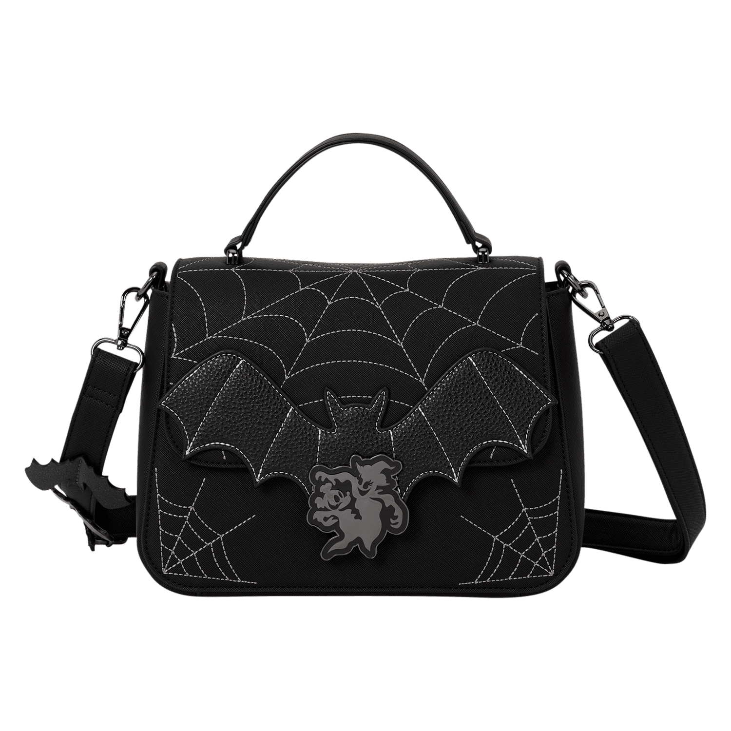 Loungefly Disney Mickey & Minnie Spiderweb & Bats Crossbody Bag