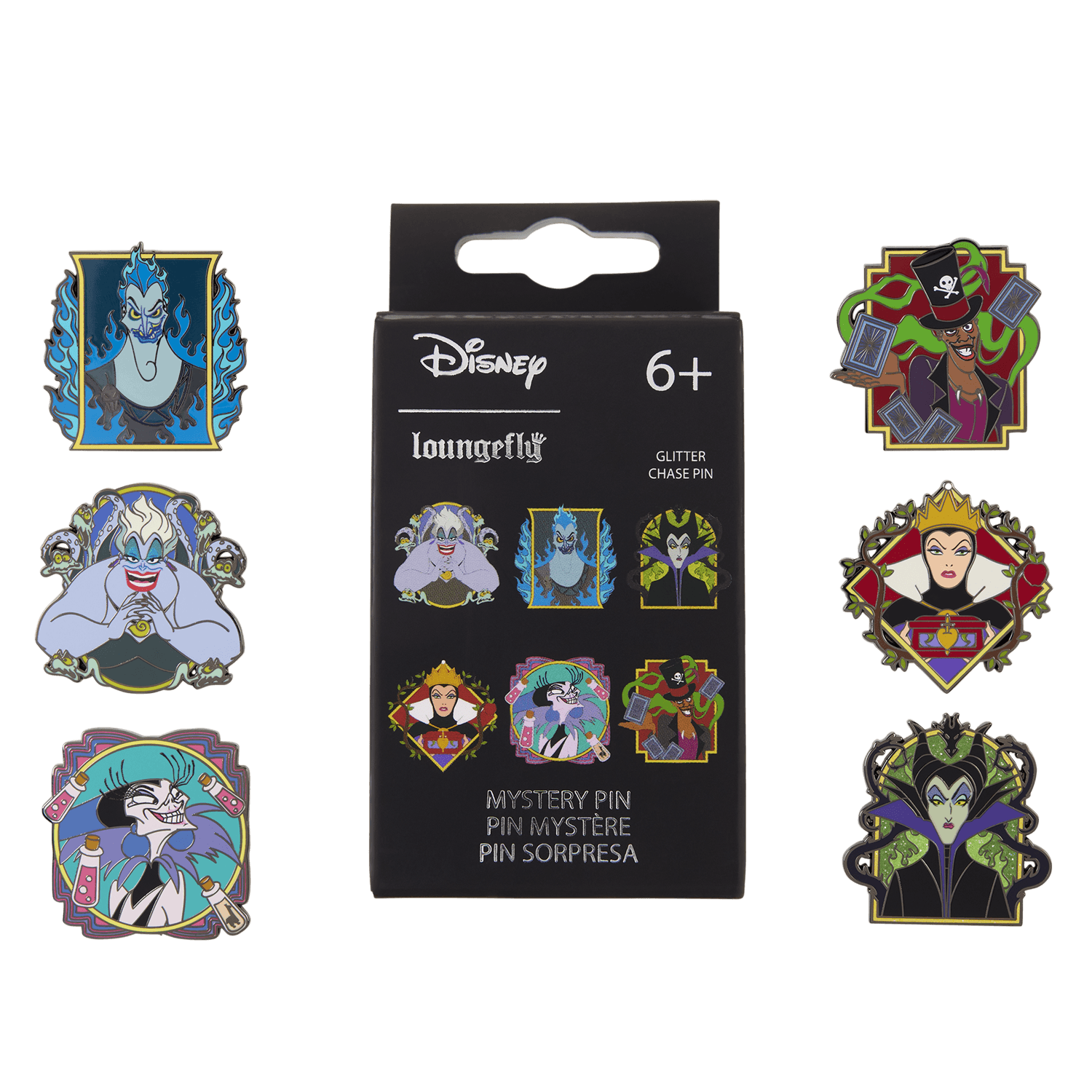 Loungefly Disney Villains Mystery Box Emaille-Pin, 1 von 6 Motiven, sortiert