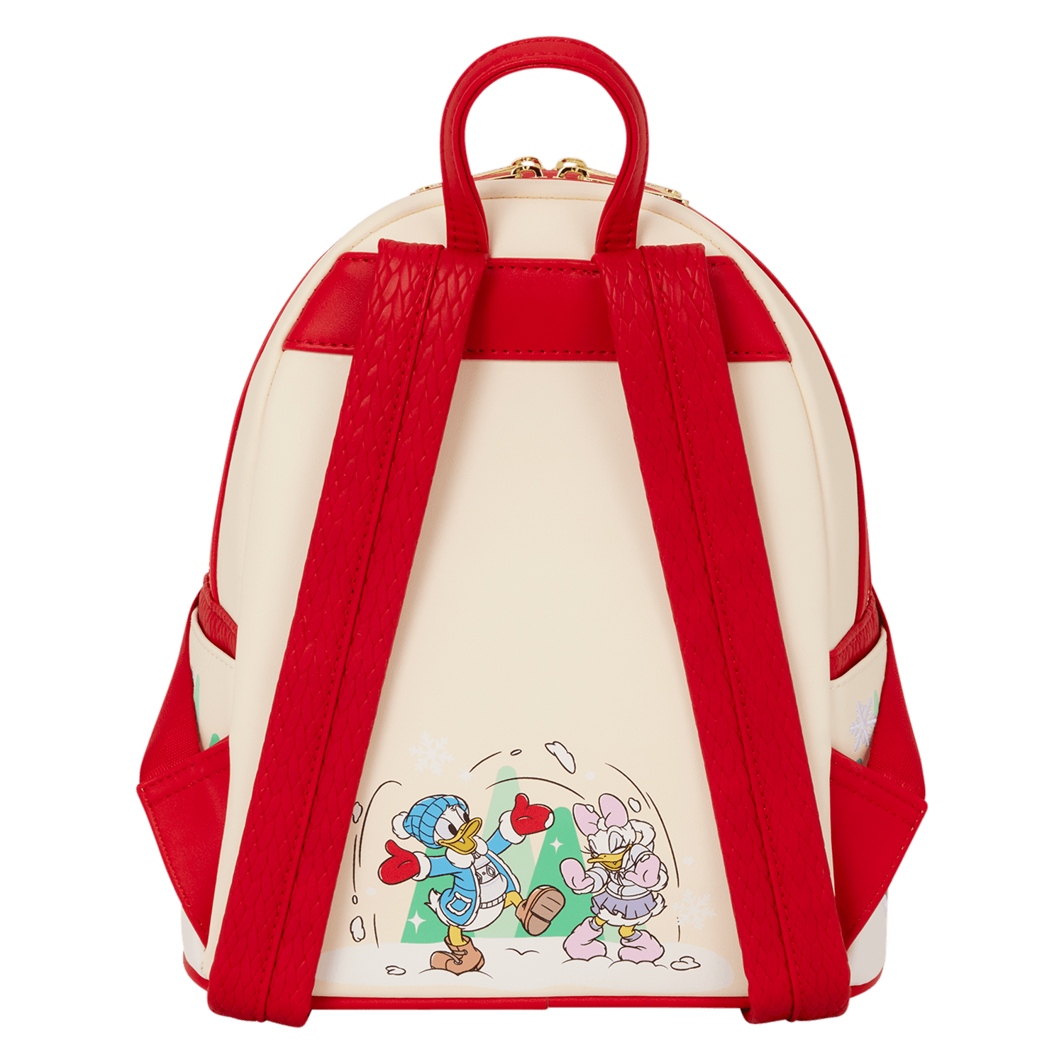 Loungefly Disney Mickey & Friends Holiday Ice Skating Mini-Rucksack mit Haarreifhalter