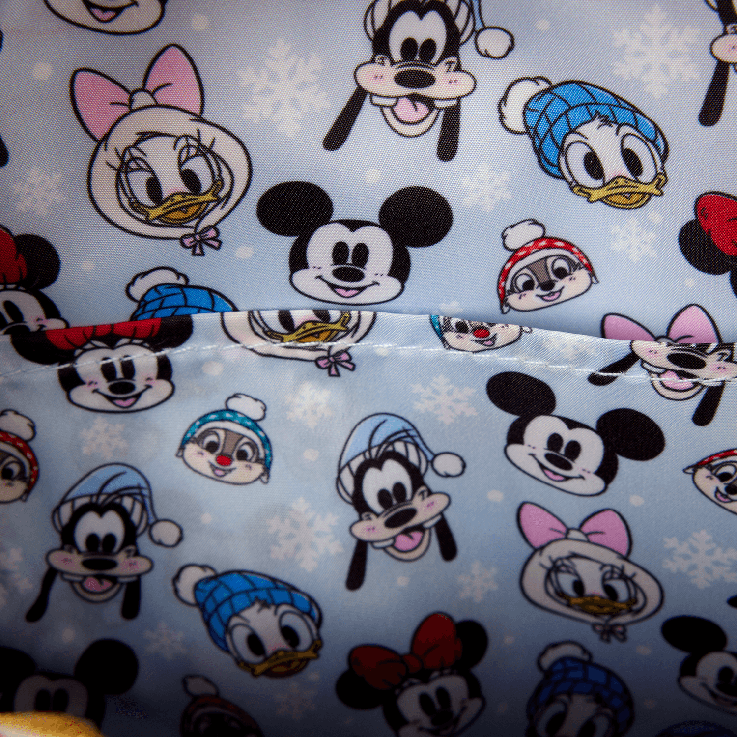 Loungefly Disney Mickey & Friends Holiday Ice Skating Mini-Rucksack mit Haarreifhalter