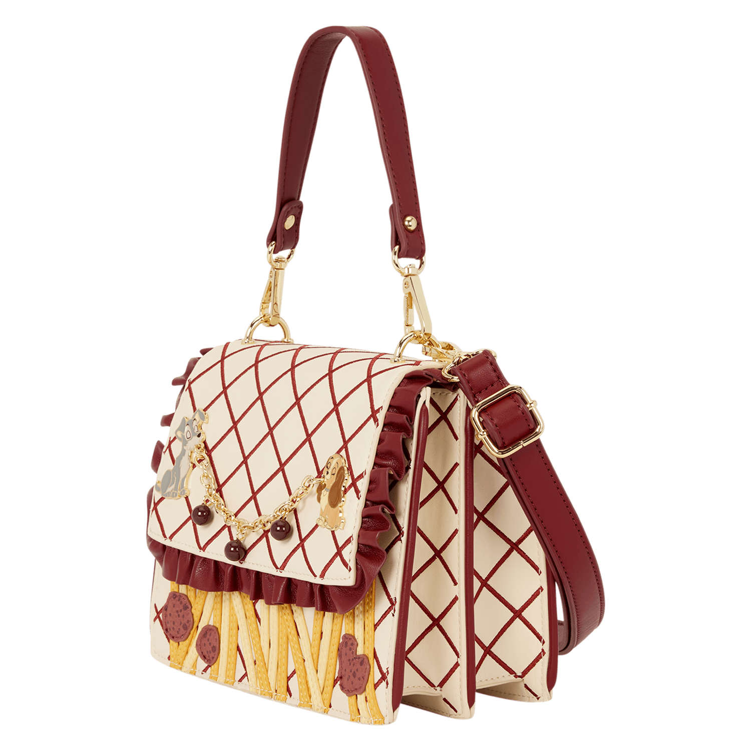 Loungefly Disney Susi und Strolch Spaghetti Dinner Crossbody Bag Umhängetasche