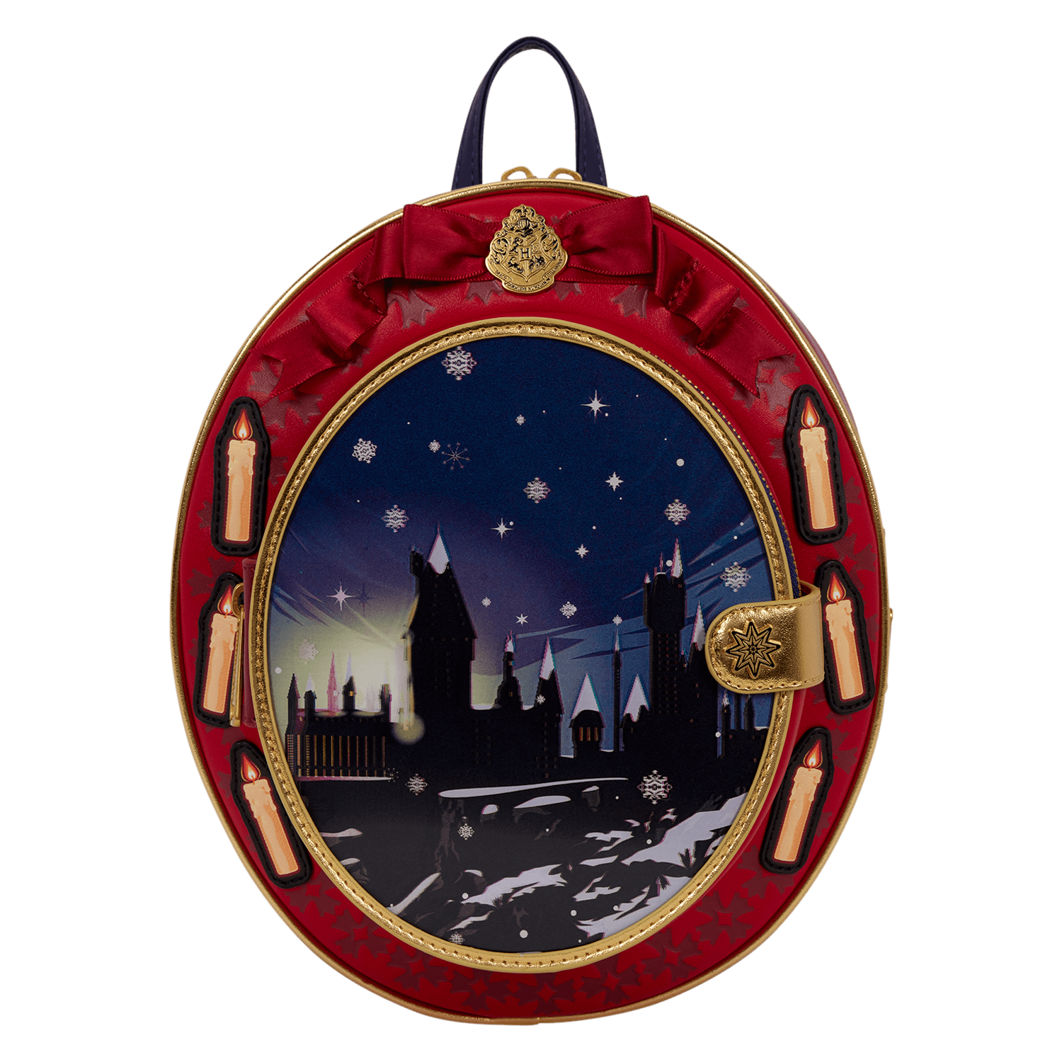 Loungefly Harry Potter Hogwarts Holiday Cameo Mini-Rucksack mit Lentikulareffekt