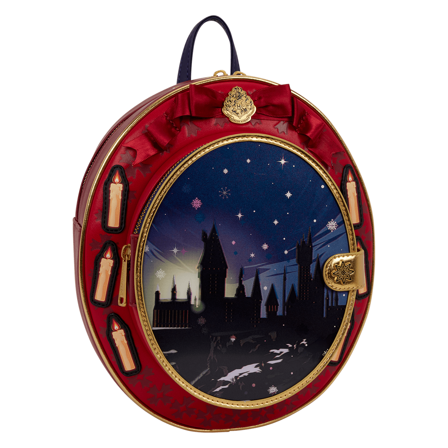 Loungefly Harry Potter Hogwarts Holiday Cameo Mini-Rucksack mit Lentikulareffekt