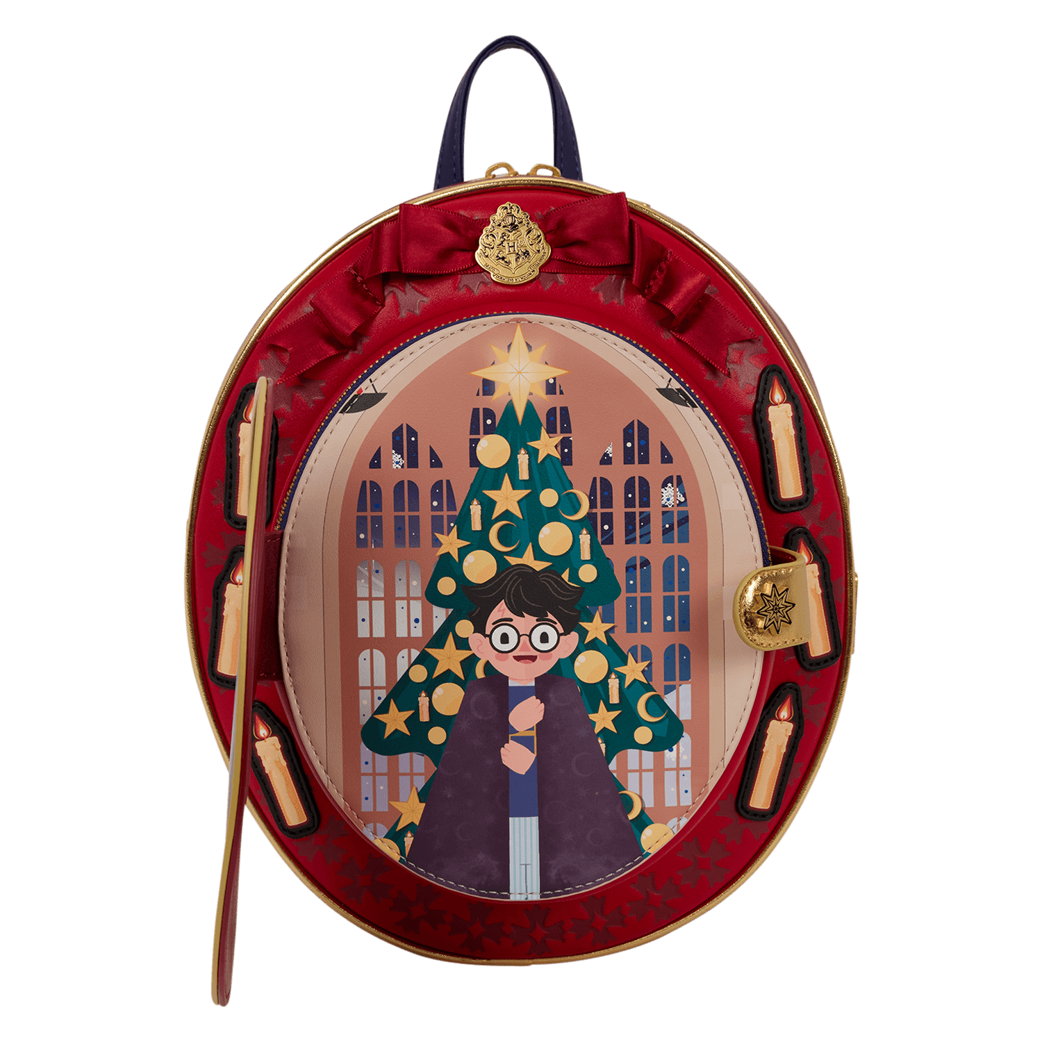 Loungefly Harry Potter Hogwarts Holiday Cameo Mini-Rucksack mit Lentikulareffekt