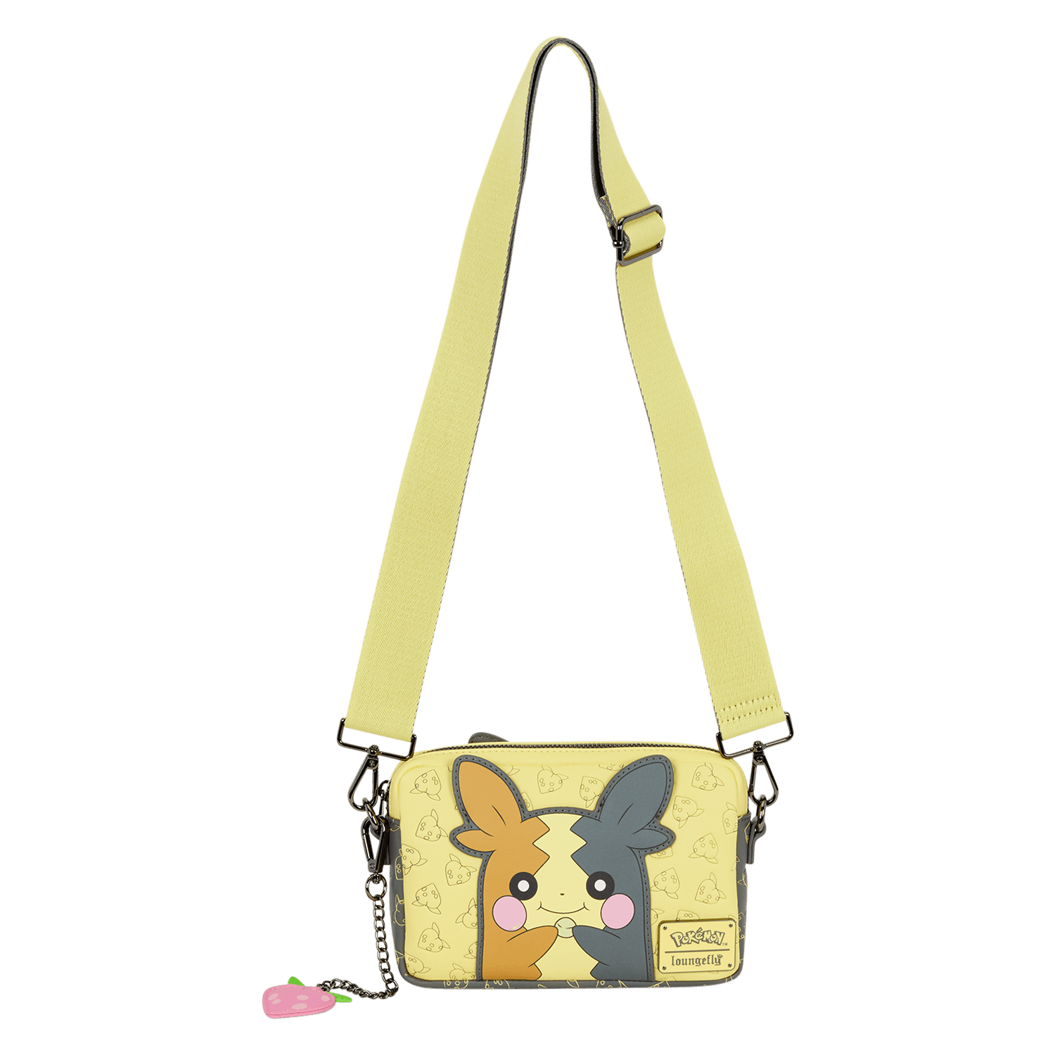 Loungefly Pokémon Morpeko wendbare Umhängetasche mit Erdbeer-Anhänger