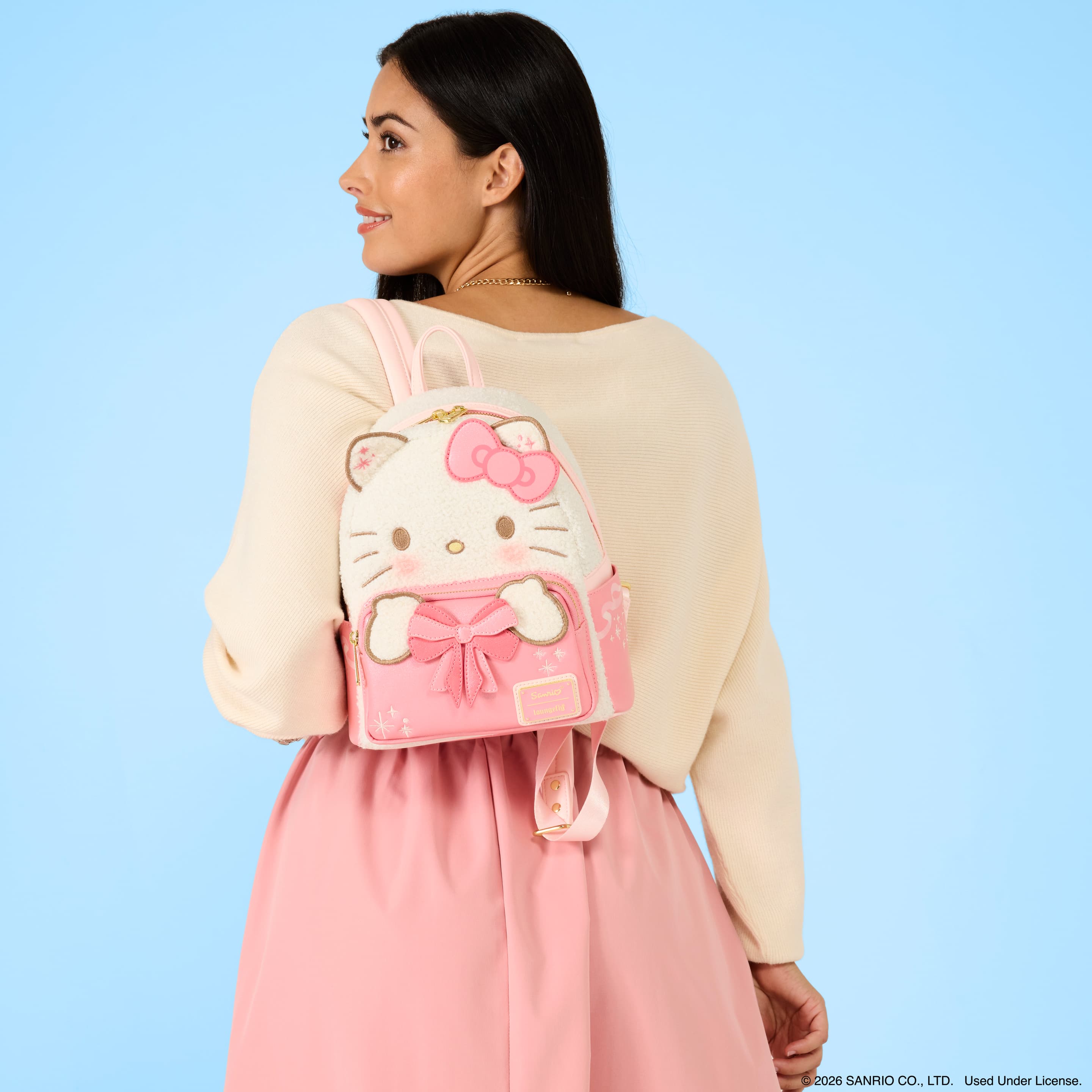 Loungefly Sanrio Hello Kitty Holiday Light-Up Plüsch Mini-Rucksack