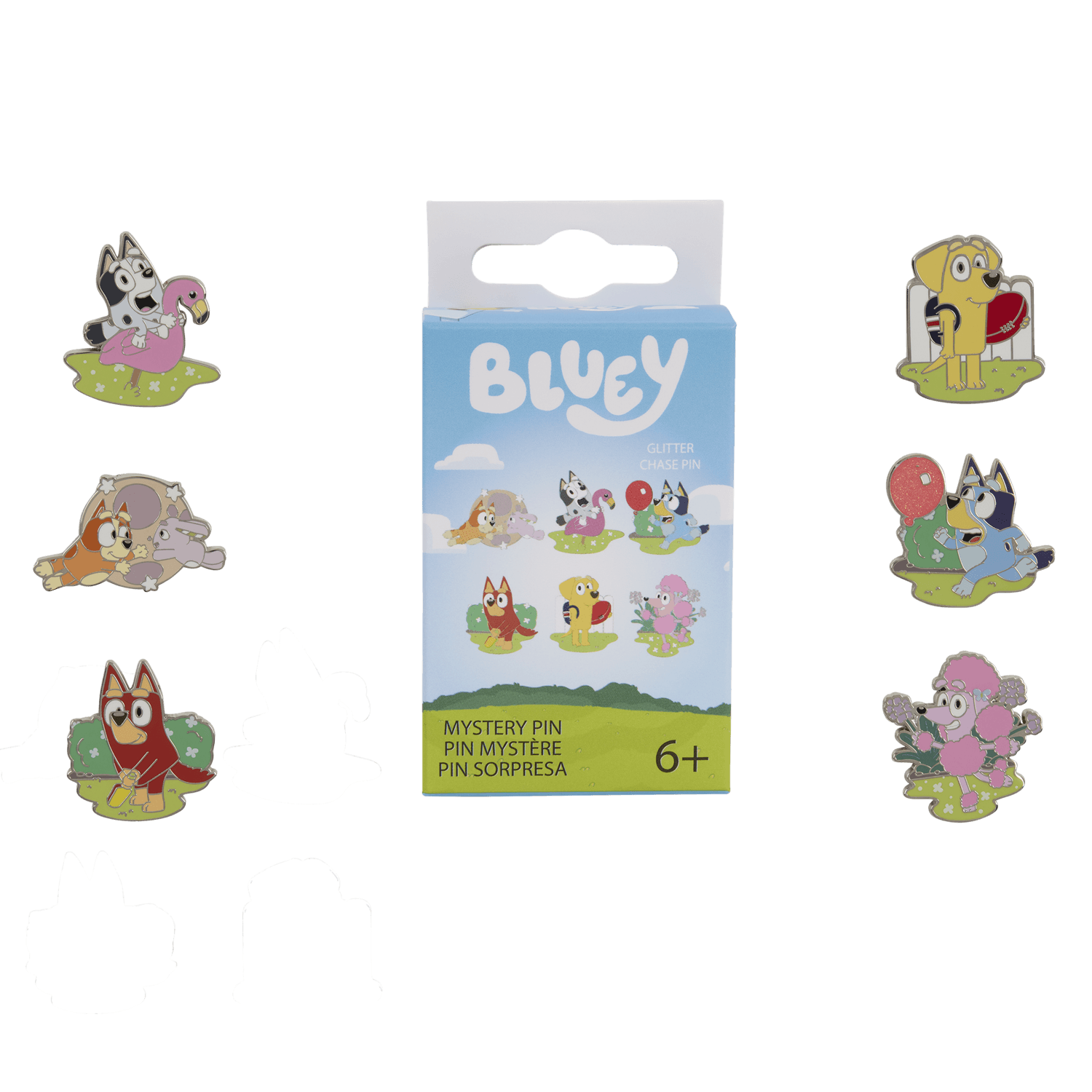 Loungefly Bluey & Friends Mystery Blind Box Emaille-Pin, 1 Stück, sortiert