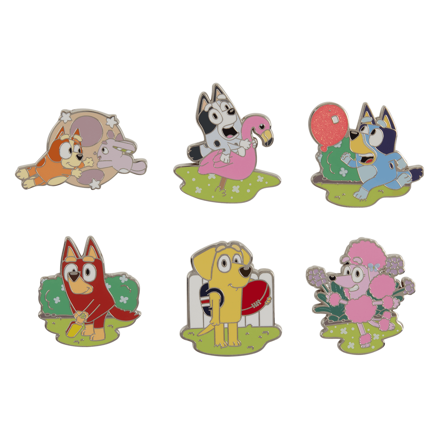 Loungefly Bluey & Friends Mystery Blind Box Emaille-Pin, 1 Stück, sortiert