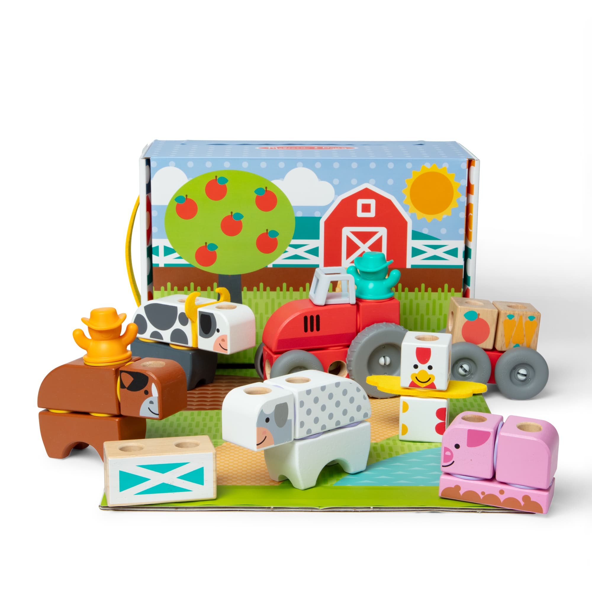 Melissa & Doug Blockables Bauernhof Bauset