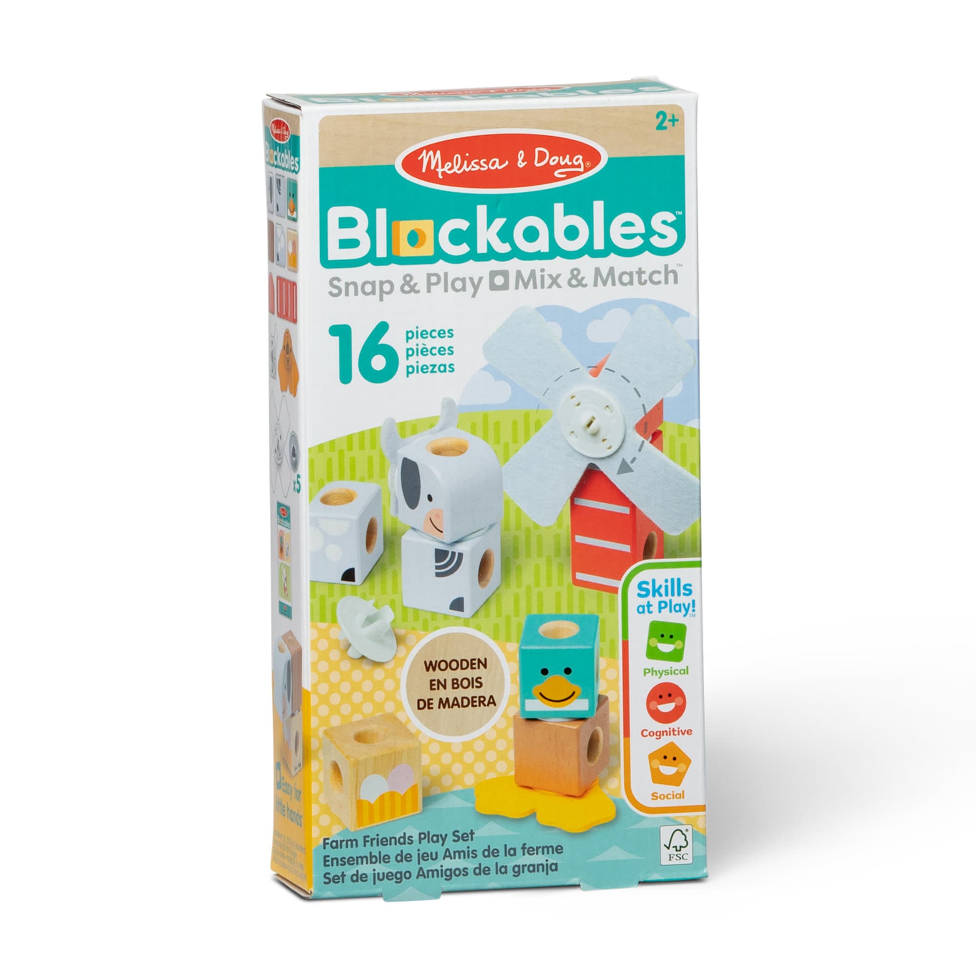 Melissa & Doug - Blockables Bauernhoffreunde Bauset
