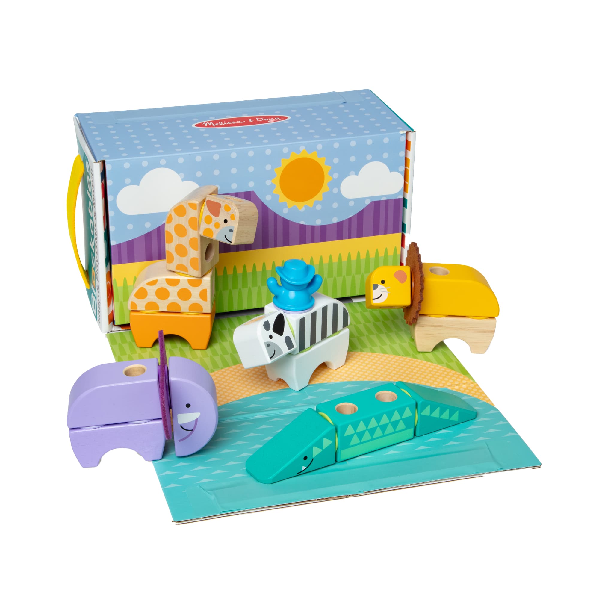 Melissa & Doug Blockables Safari Bauset