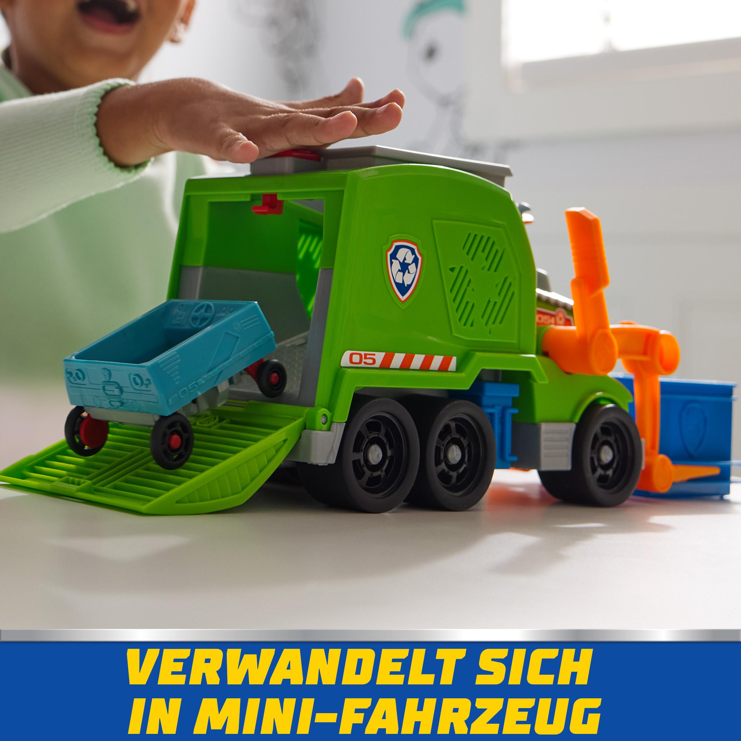 Produktbild PAW Patrol, Extragroßer Recycling-Truck mit Rocky Spielfigur und Verwandlungsfunktion (Deluxe Fahrzeug) 4 von 10