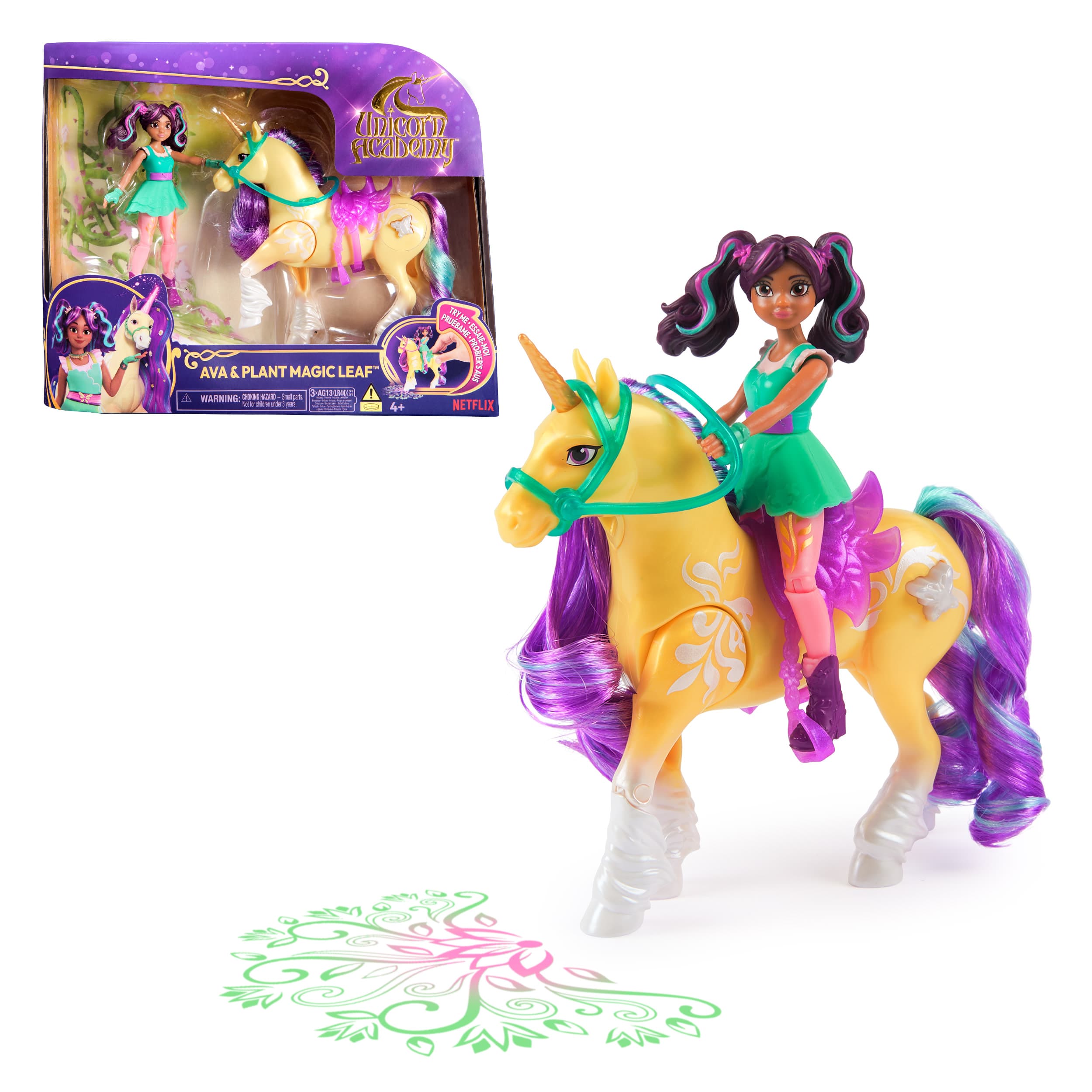 Unicorn Academy Set - Ava und Pflanzen-Magie Leaf