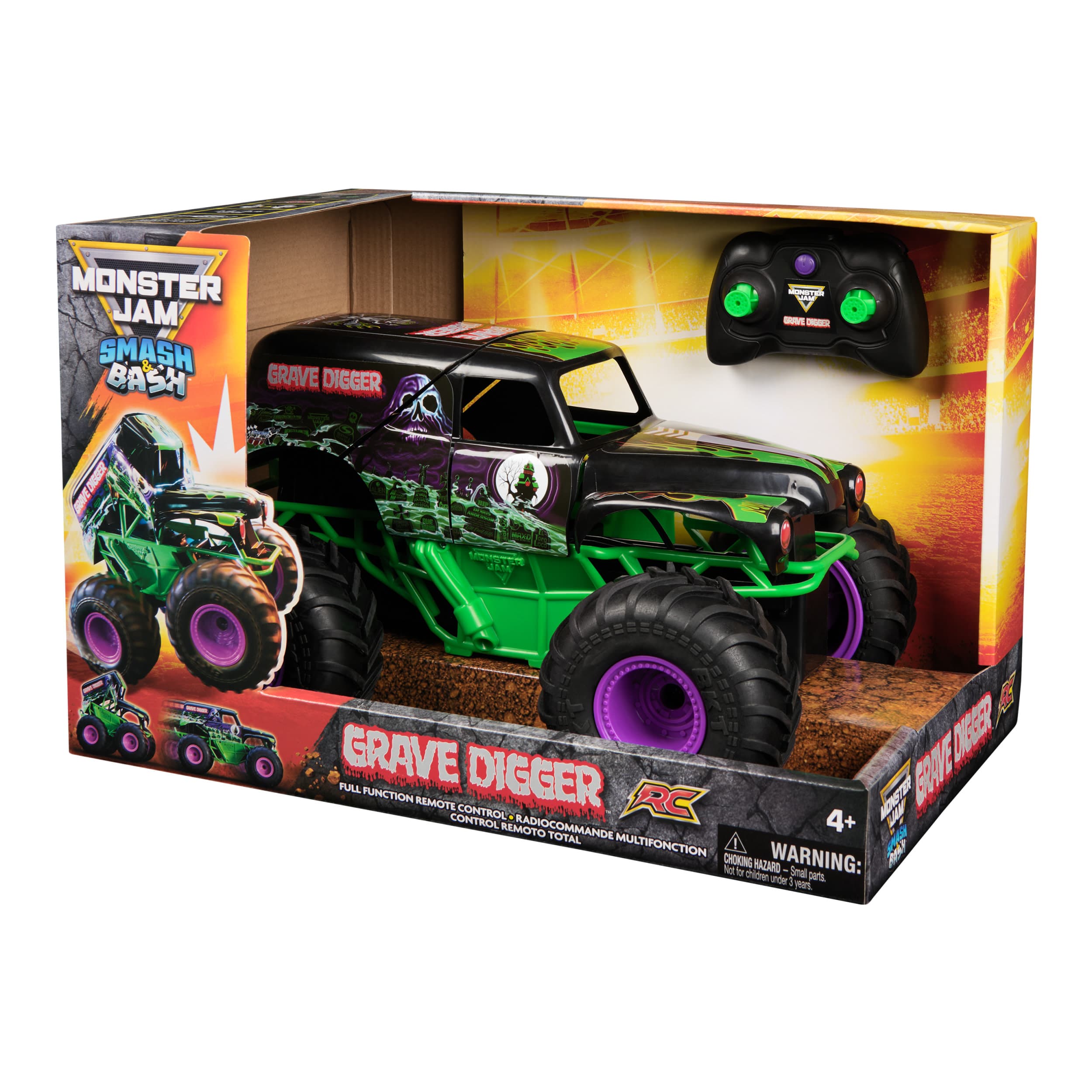 Produktbild Monster Jam - Smash 'n Bash Grave Digger, ferngesteuerter Monstertruck 2 von 7