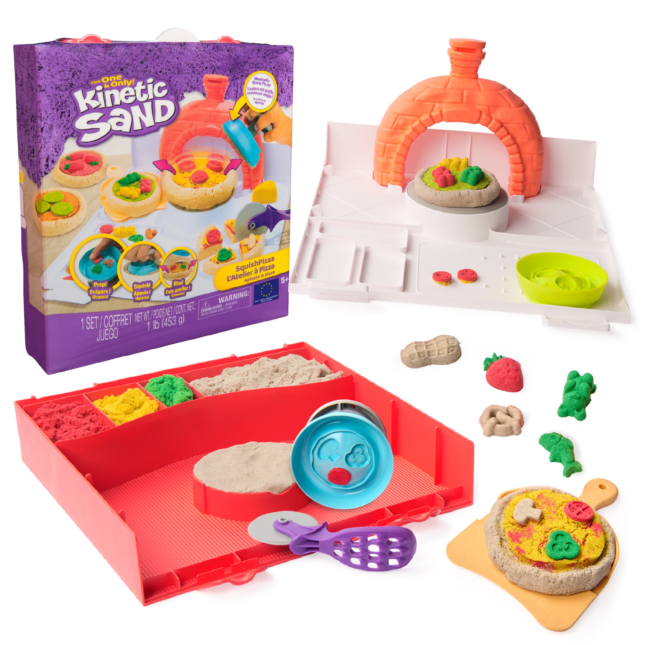 Spin Master - Kinetic Sand Squish Pizza Set